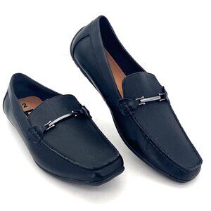 Steve Madden Mens Slip-On Loafers Shoes Size US 12 EU 46 Black Metal Bit Detail